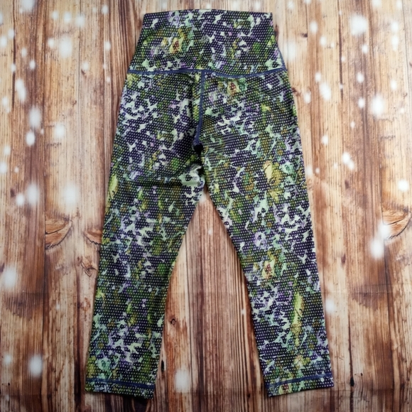 Lululemon Wunder Under Crop II High Rise Leggings Full-On Luxtreme Flor Size  4 - Picture 3 of 16